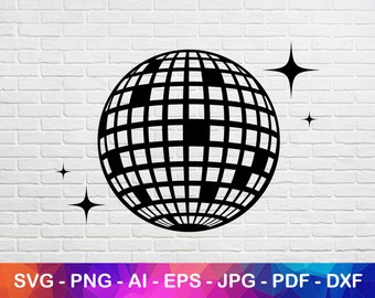 Disco Ball Svg, Discoball Svg File, Part Svg, Dance Svg File, Funny Clipart, Cut File Disco, Party Cut File, Instant Svg