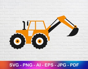 Excavator Svg, Shirt Design Png, Jpg, Pdf Files for Commercial and Personal Use
