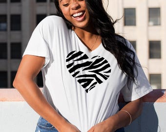 Zebra Heart Svg, Zebra Stripes Digital Download - Etsy