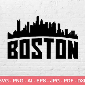 Boston City Svg, Silhouette Svg, Boston Skyline Svg, City Logo Svg, Instant Svg File