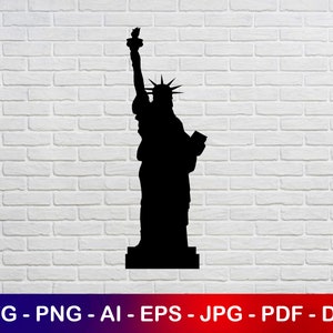 Clipart da estátua da liberdade, Estátua da liberdade svg, Silhueta da estátua da liberdade, 4 de julho svg, American Freedom Svg
