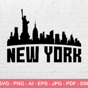 New York City SVG, Silhouette svg, New York Skyline svg, Stadt Logo svg, Instant svg-Datei