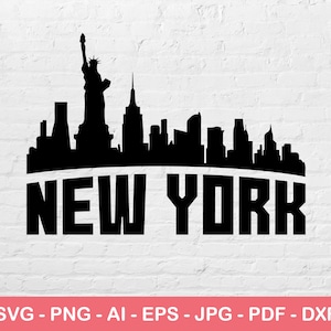 New York City Svg, Silhouette Svg, New York Skyline Svg, City Logo Svg, Instant Svg File