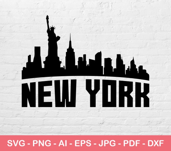 New York City Svg, Silhouette Svg, New York Skyline Svg, City Logo Svg, Instant Svg File