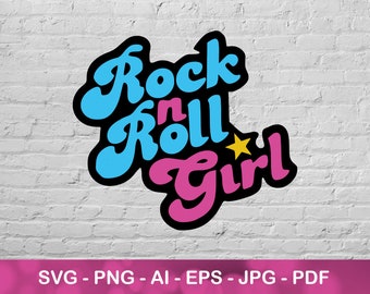Rock N Roll Svg, Country Girl, Darla Finding Memo, Rock and Roll Png, Instant Svg, Svg Files