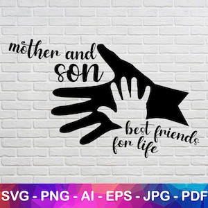 Madre e figlio Svg, Mothers Day Svg, Family Svg File, Baby Svg, Cute Svg File, Instant Svg, File EPS, File Jpg
