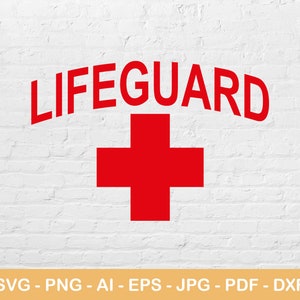 Lifeguard Svg, Life Guard Svg, Red Svg, Instant Svg, Cricut Svg, Clipart, Svg Files