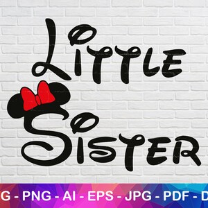 Cadeau de chemise SVG Little Sister pour l'anniversaire de la sœur de Big Brother and Sister