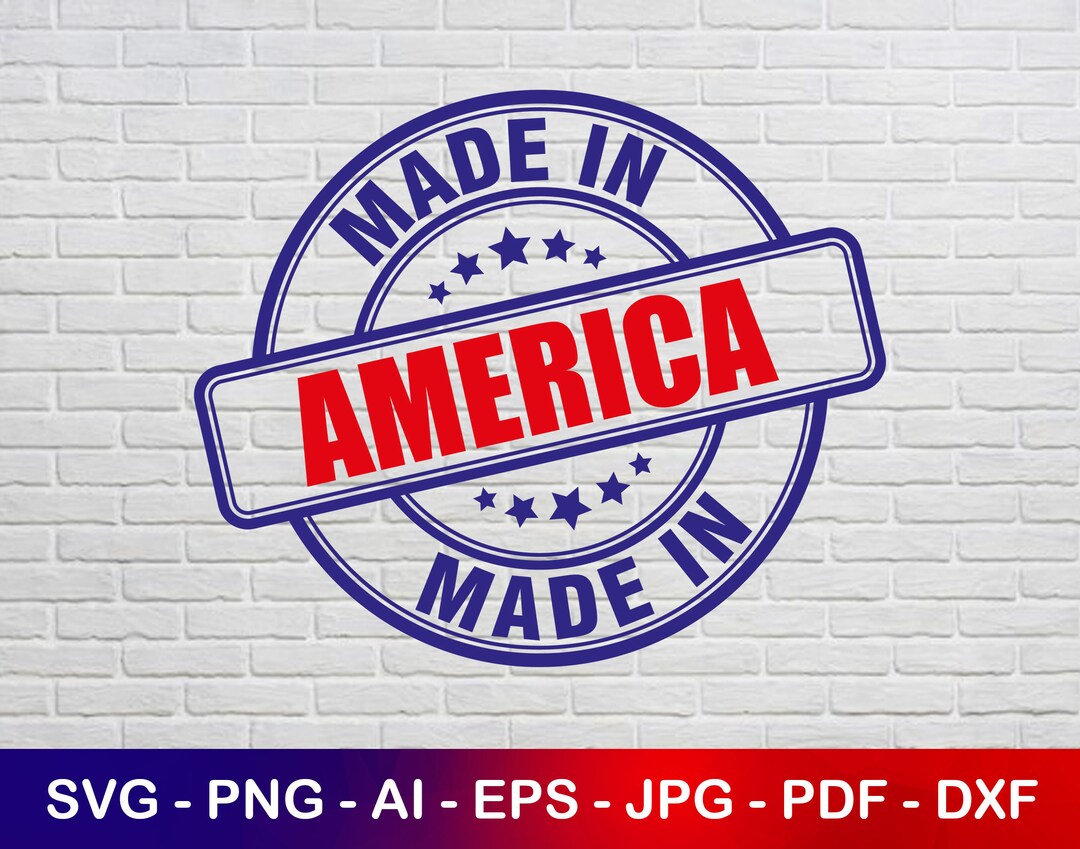 Made in America Svg, Made in USA Svg, Made in America Stamp Svg, 4th of
