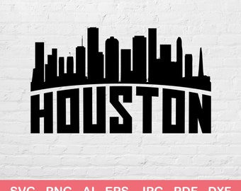 Houston City Svg, Silhouette Svg, Houston Skyline Svg, City Logo Svg, Instant Svg File