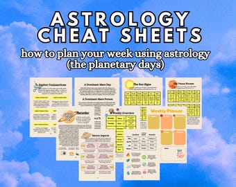 Cheatsheets astrologie: plan je week met planetaire dagen (pdf)