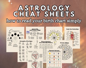 Astrology Cheat Sheets PDF ~ How to Read a Birth Chart! Learn Astrology