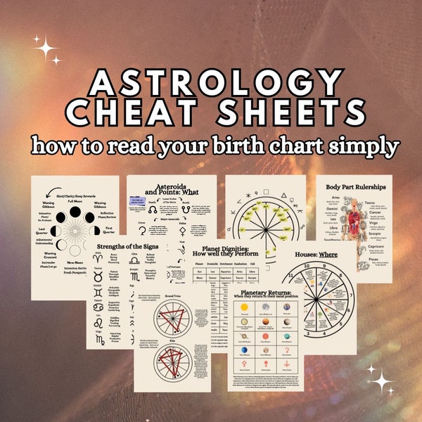 Birth Chart Cheat Sheet - Etsy