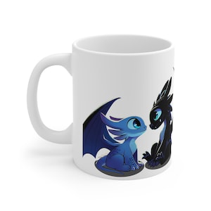 Light fury and Toothless Ceramic Mug, How to train your dragon, Dreamworks
