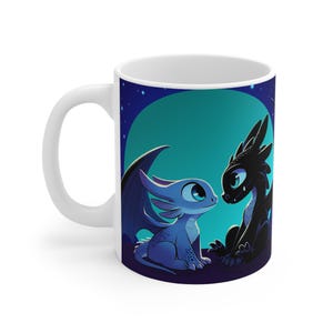 Light fury and Toothless Ceramic Mug, How to train your dragon, Dreamworks