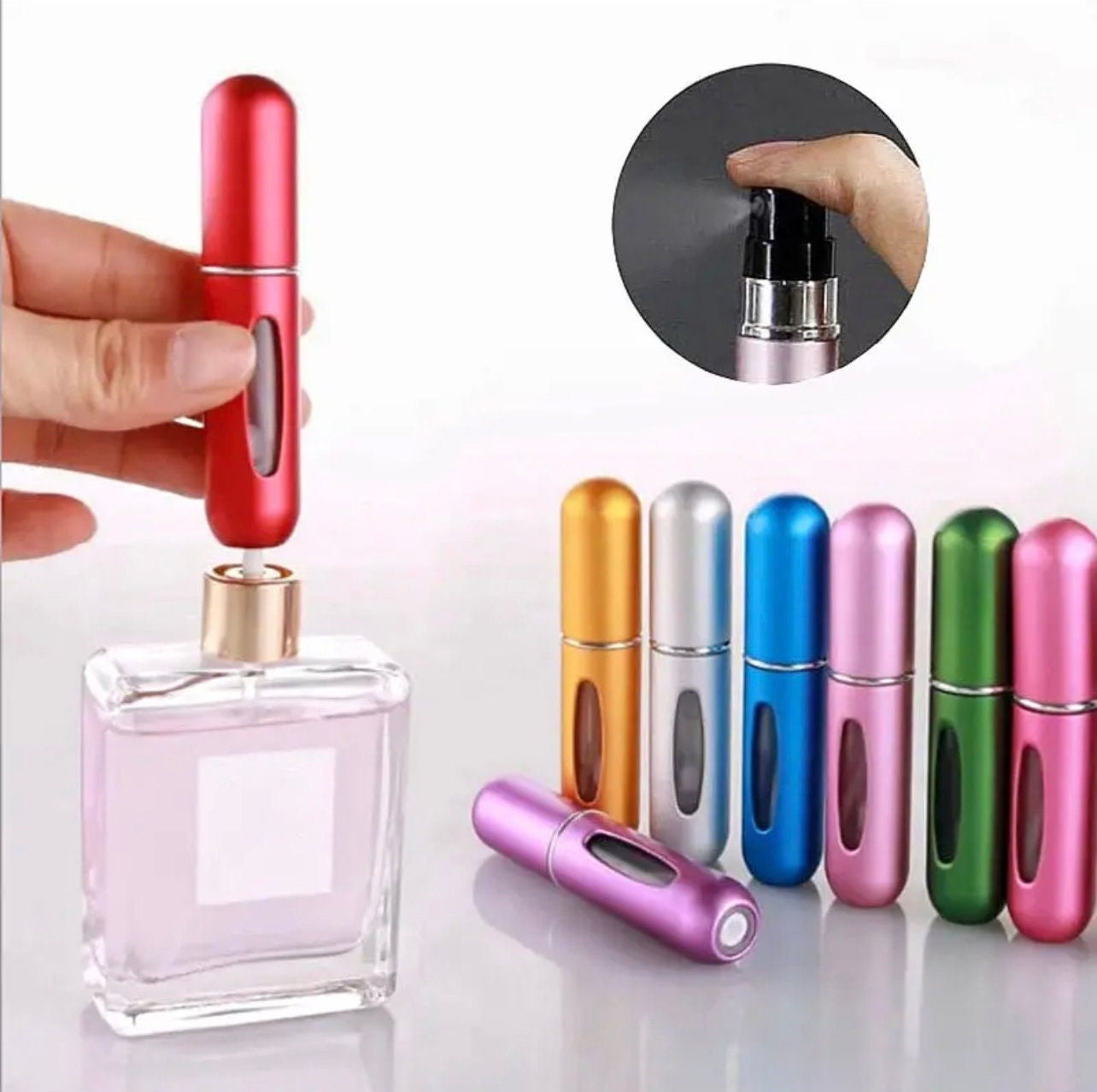 12ML Mini Perfume Bottle Atomizer Refillable Perfume Spray Bottle Portable  Travel Aluminum Cosmetic Empty Spray Scent