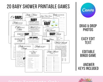 20 Baby Shower Printable Games