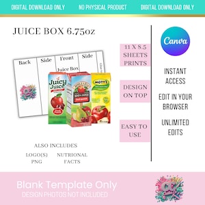 Juice Box 6.75 Template