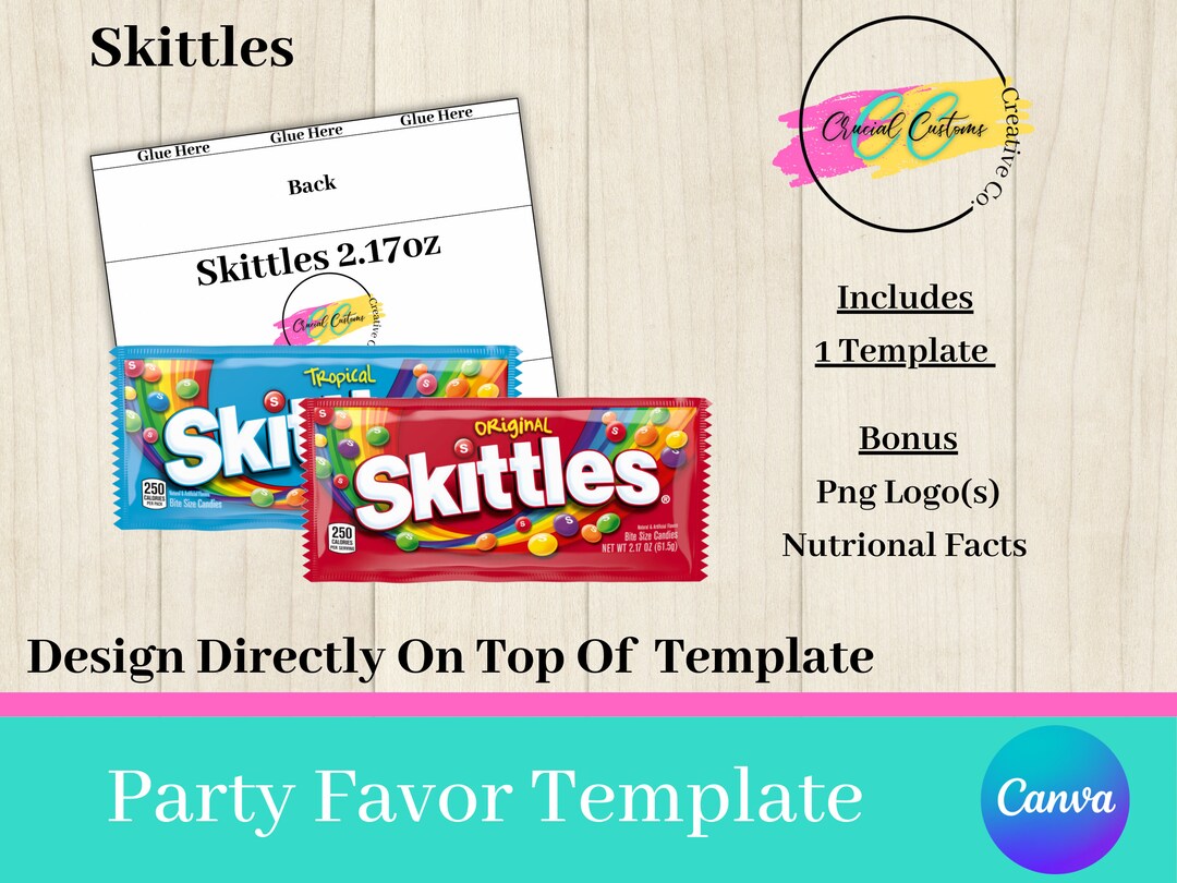 Skittles Template - Etsy
