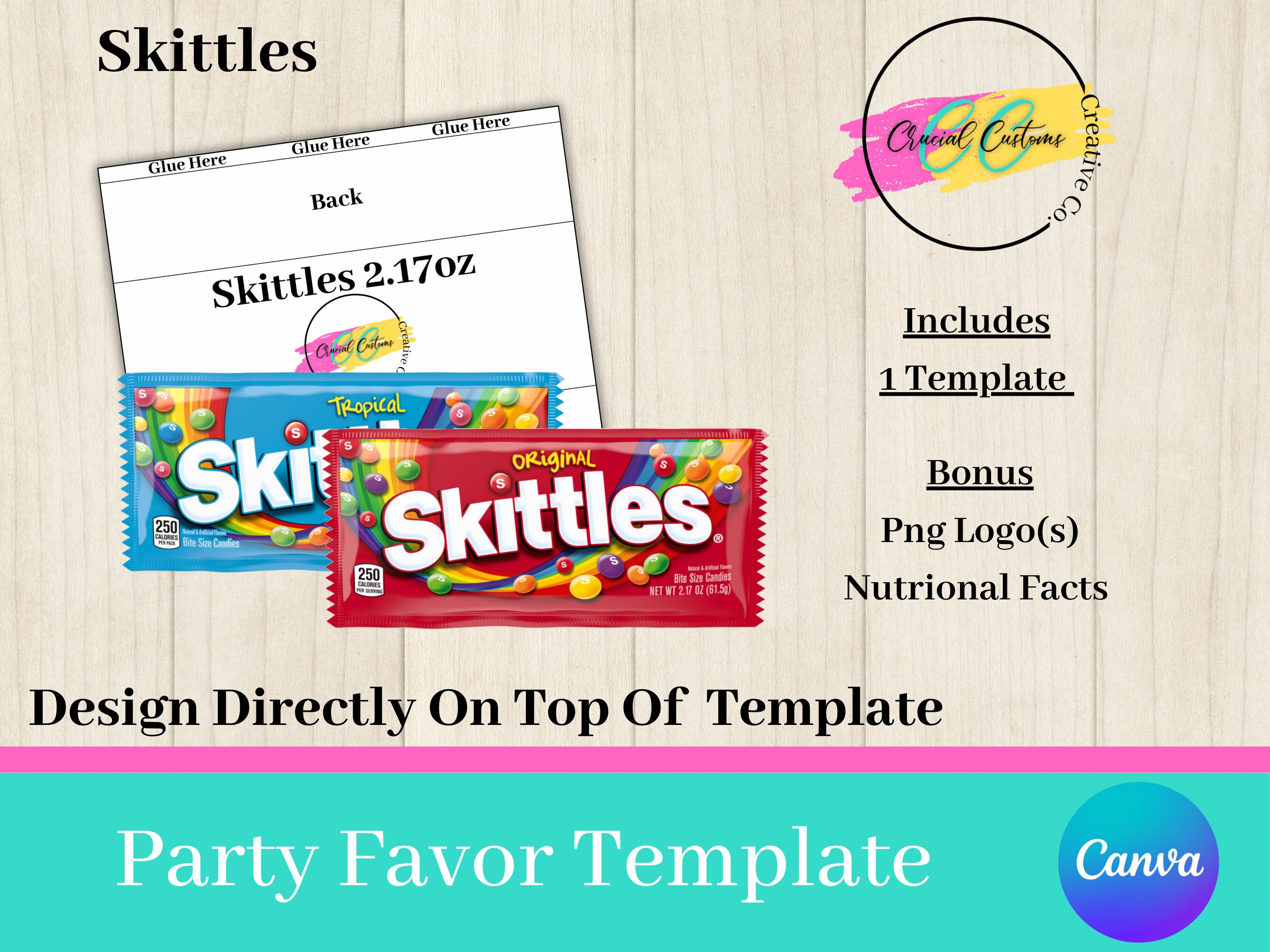 Skittles Template - Etsy