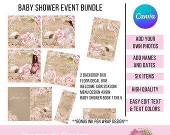 Boho Bloom Baby Shower Bundle