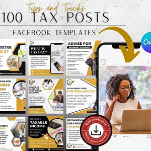 Tax Service Flyer, Tax Prep Canva Posts, Tax Professional, Tax Preparer, Tax Preparation Facebook, Template Tax Prep Facebook