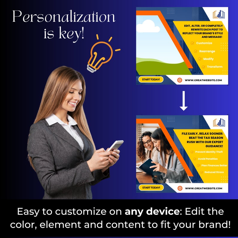 Tax Preparer, Tax Service Flyer, Tax Preparationn Facebook Template