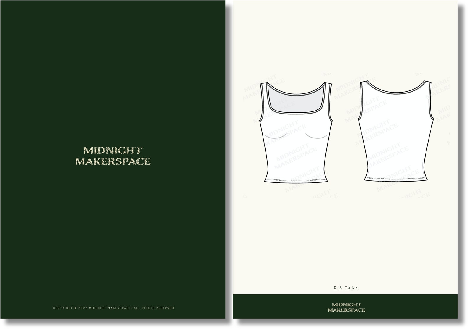 Tech Pack Ribbing Rib Tank - Tech Flats, CAD Flats, Technical Drawing, Fashion Flats ...