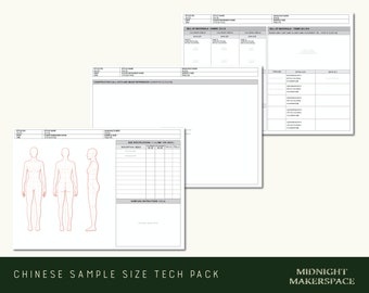 Full Details Tech Pack Template - Tech Flats, CAD Flats, Technical ...