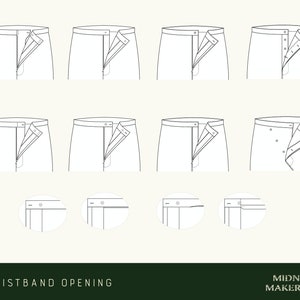 Pants/skirt Opening With Waistband Construction - Tech Flats, CAD