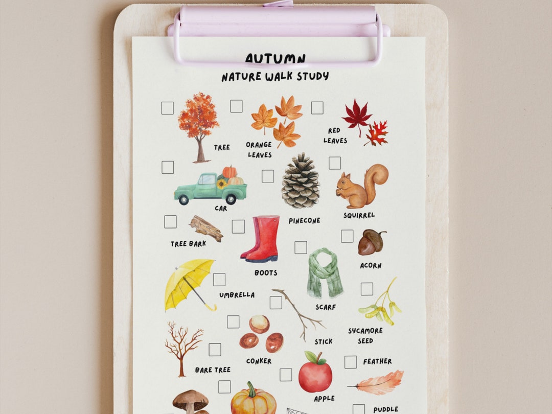 Autumn Scavenger Hunt, Autumn Walks, Autumn Outdoor Activity, Autumn ...