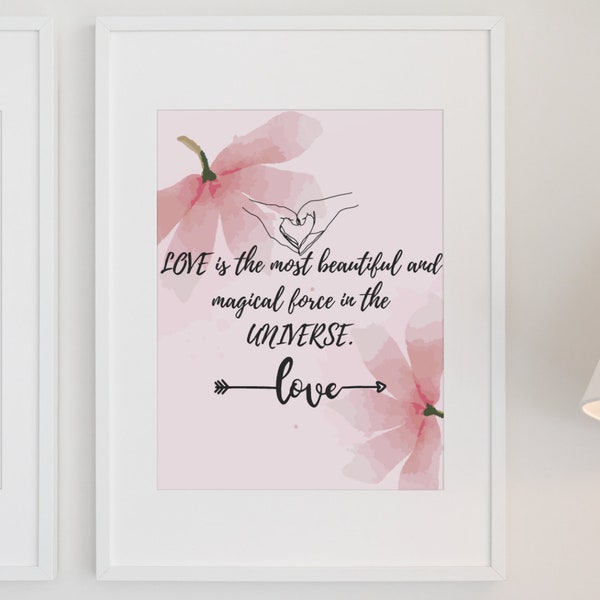 Printable Digital Poster With Modern Chic Love and Style