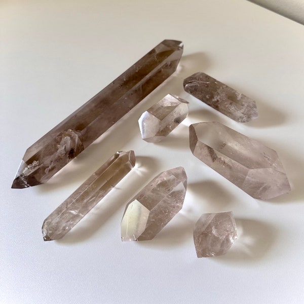 Smokey Quartz Double Terminated Points AAA Quality Natural Crystal
