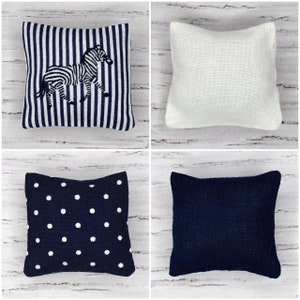 1:12 Miniature Cushions for Dollhouse. Miniature Pillows for Doll.