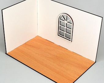 1:12 Dollhouse Roombox DIY. Doll Miniature Box. Diorama Box.