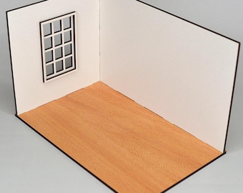 1:12 Dollhouse Roombox DIY. Doll Miniature Box. Diorama Box.