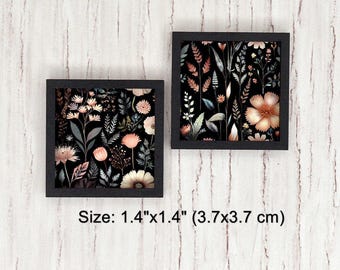 Decoración de pared en miniatura para casa de muñecas. Cuadro enmarcado para casa de muñecas.