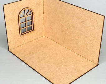 1:12 Dollhouse Roombox DIY. Doll Miniature Box. Diorama Box.