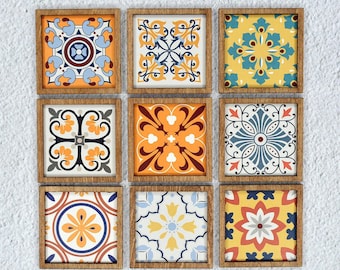 Decoración de pared en miniatura para casa de muñecas. Cuadro enmarcado para casa de muñecas.