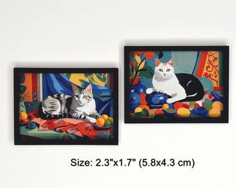 Dollhouse Miniature Wall Art. Dollhouse Framed Picture.