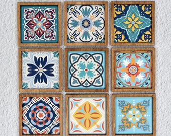 Decoración de pared en miniatura para casa de muñecas. Cuadro enmarcado para casa de muñecas.