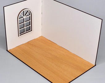 1:12 Dollhouse Roombox DIY. Doll Miniature Box. Diorama Box.