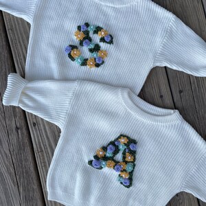 Personalized Hand Embroidered Baby and Toddler Sweaters