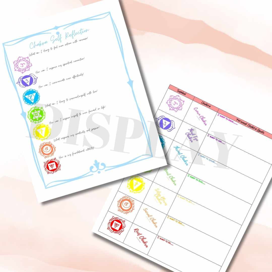 Chakra Printable, Chakra Worksheets, Chakra Printable Journal, Chakra ...