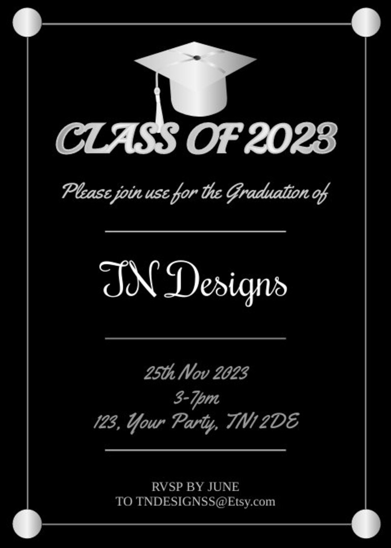 Digital Graduation Party Invitation, Editable, Graduation Party