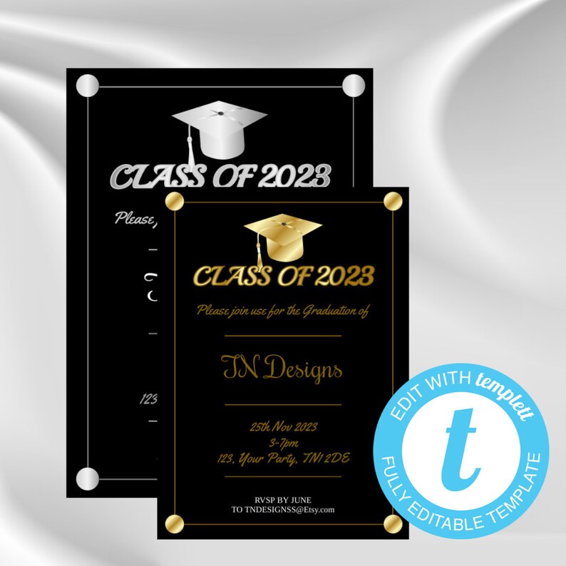 Digital Graduation Party Invitation, Editable, Graduation Party