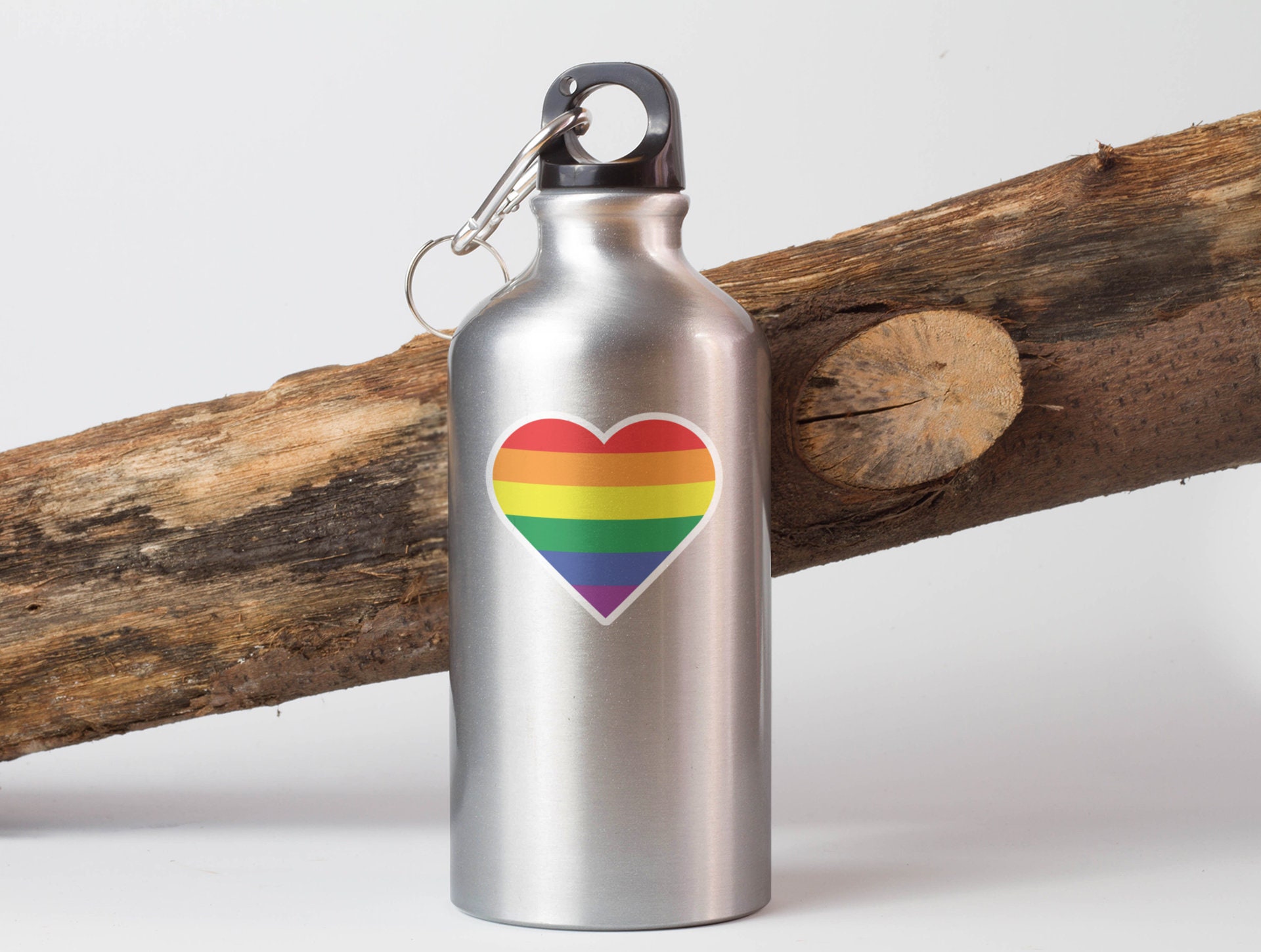 Rainbow Pride Flag Heart Vinyl Sticker - LGBTQIA+ Vinyl Sticker ...