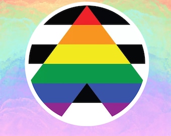 Round LGBTQIA+ Ally Flag Magnet
