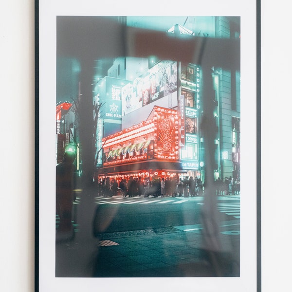 JAPAN, TOKYO SHINJUKU originalprint in A2 Format. Digitaldruck für Wanddeko. Tokio print Fotografie Nightlife. Neonlights in Shinjuku.