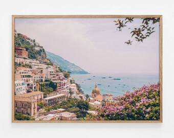 Vintage Positano Print, Positano Photography, Italy Wall Art, Amalfi Coast Print, Italy Printable Art, Italian Coastal Wall Art